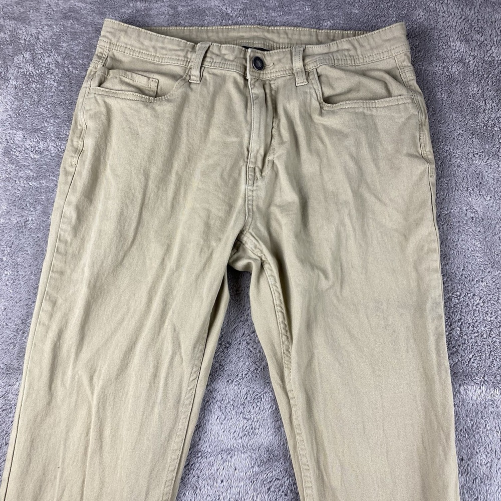 JACHS New York Pants Mens 32x30 Beige Straight Leg Slim Mid Rise - Picture 3 of 15